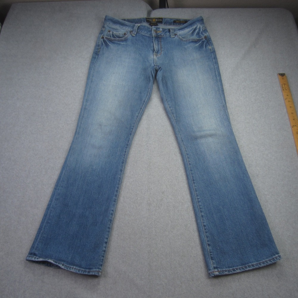 Lucky Brand Jeans Womens 10/30 Blue Lola Boot Medium Wash Stretch Denim‎